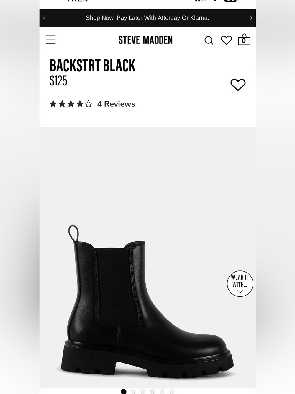 Steve Madden Backstrt Chelsea Ankle Boots in Black size 38